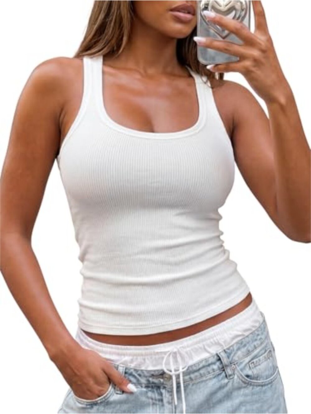 Women's Ribbed Cotton Summer Tank Top